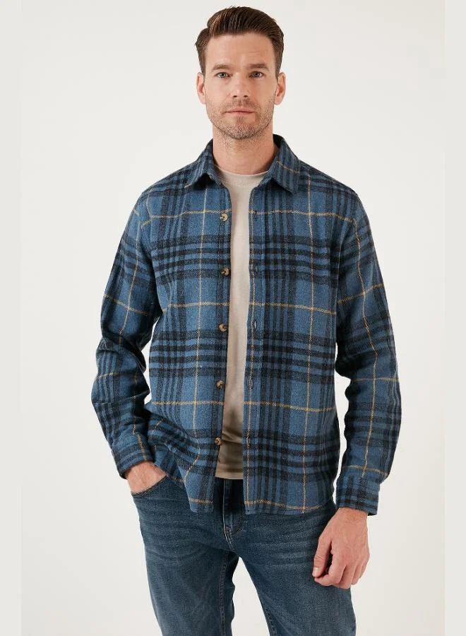 Buratti  Buratti Plaid Long Sleeve Slim Fit Winter Shirt Men's SHIRT CF21W112844 for Men | Best Price UAE