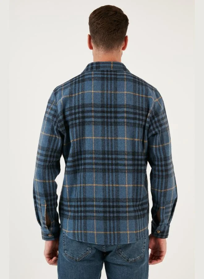 Buratti  Buratti Plaid Long Sleeve Slim Fit Winter Shirt Men's SHIRT CF21W112844 for Men | Best Price UAE