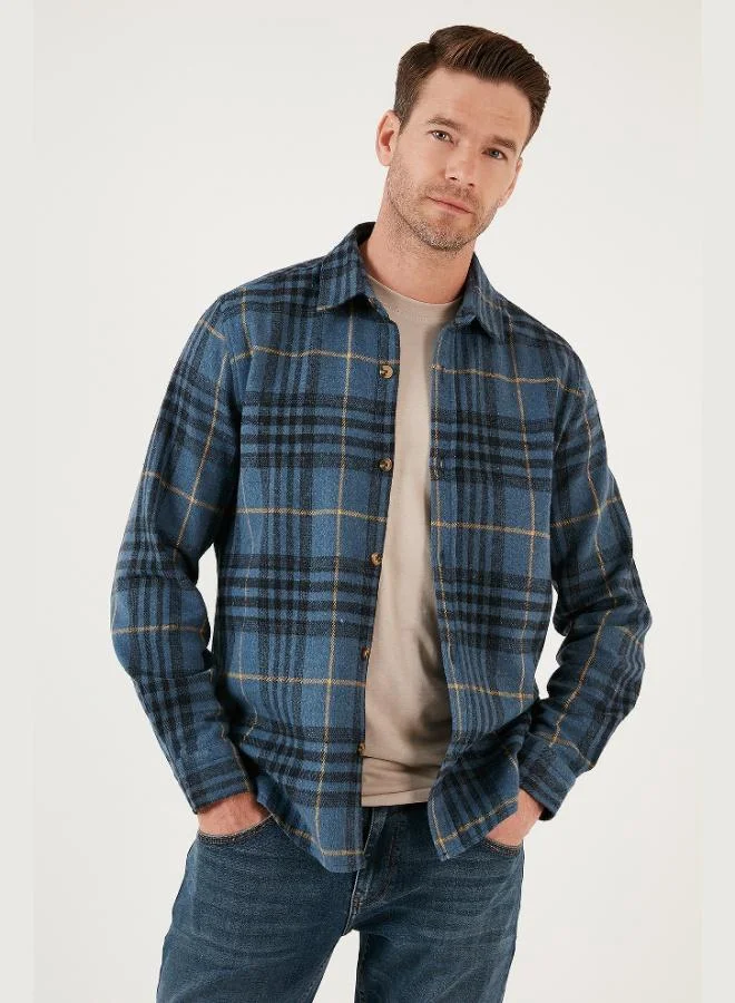 Buratti Plaid Long Sleeve Slim Fit Winter Shirt Men's SHIRT CF21W112844