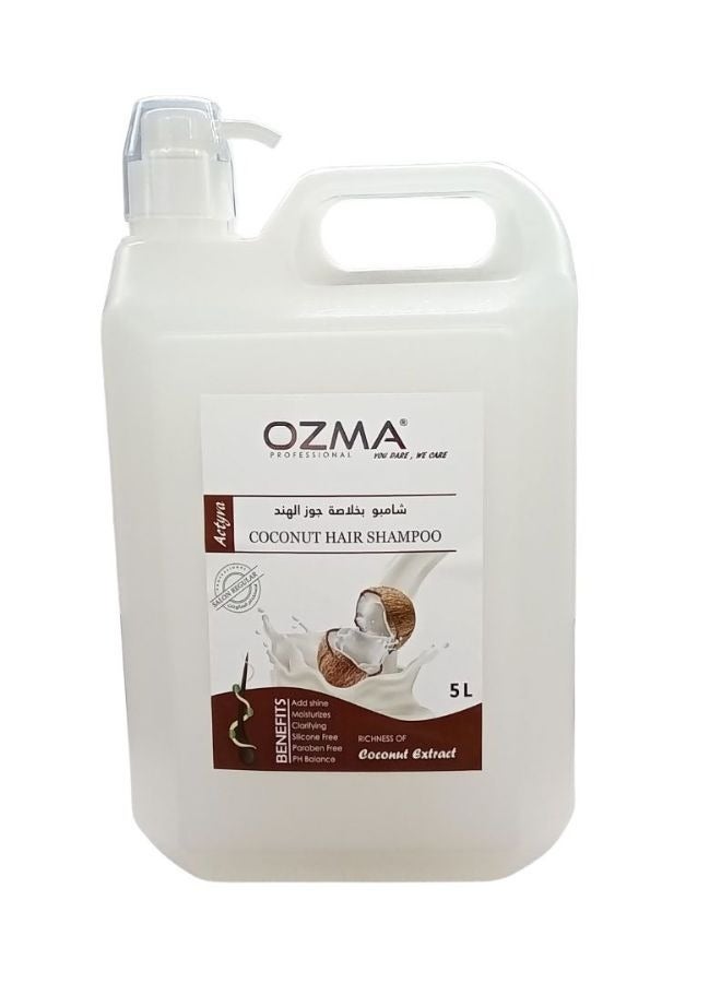 Ozma Professional شامبو أوزما المرطب للشعر. تركيبة محسنة. منظف ومنشط- لكل أنواع الشعر. بخلاصة جوز الهند. 5ليتر - Image 1