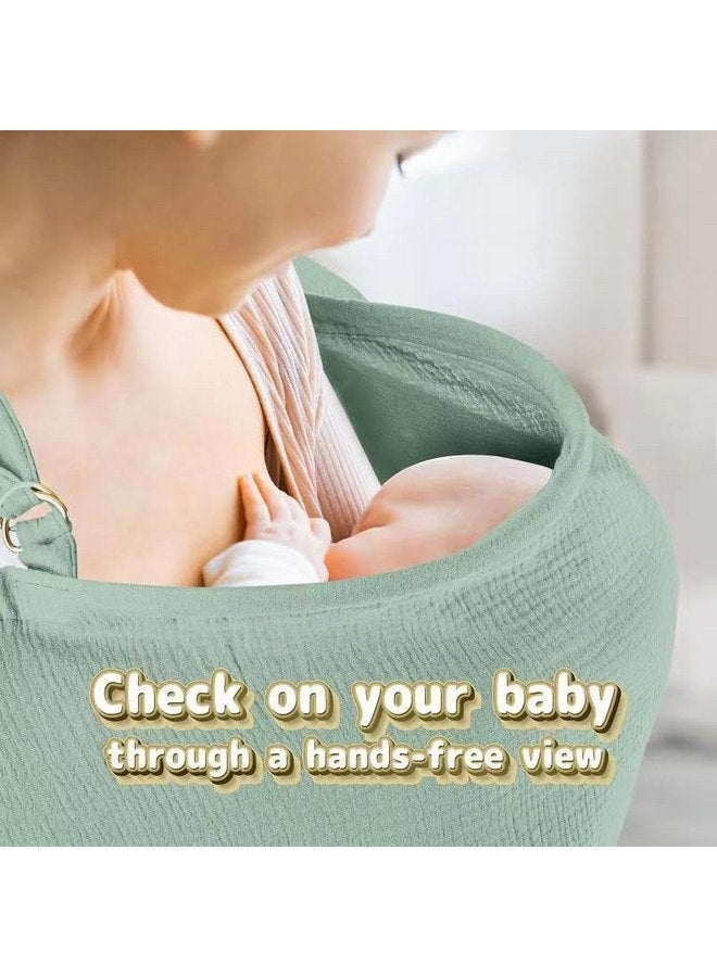 CORATED Nursing Cover for Baby Breastfeeding, Muslin Breathable Breastfeeding Cover Essentials with Rigid Hoop, Multi-use Adjustable Privacy Nursing Apron Cover  - Image 3