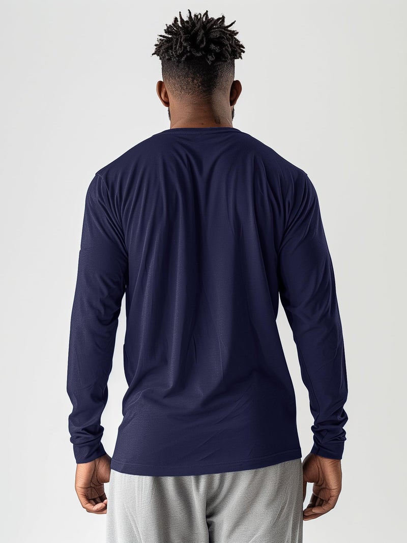 Yafanqi 5 Pack Mens Long Sleeve Shirts Quick Dry Moisture Wicking Athletic Running Gym Workout T Shirts - Image 2