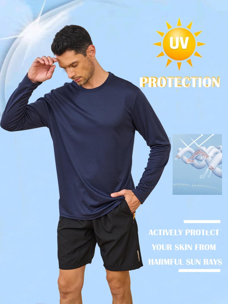 Yafanqi 5 Pack Mens Long Sleeve Shirts Quick Dry Moisture Wicking Athletic Running Gym Workout T Shirts - Image 4