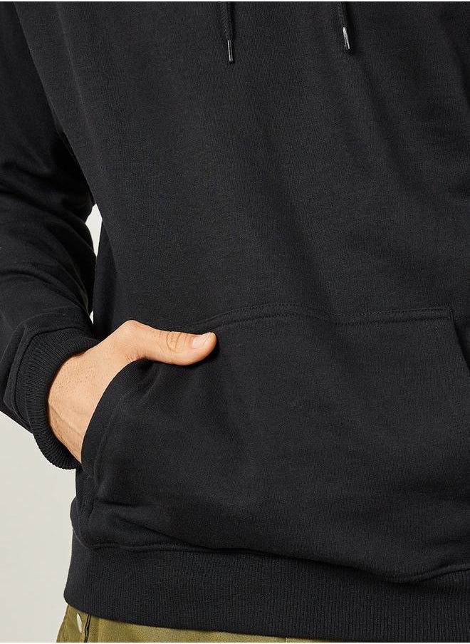 Styli - Minimal Puff Print Fleece Relaxed Fit Hoodie - Image 1