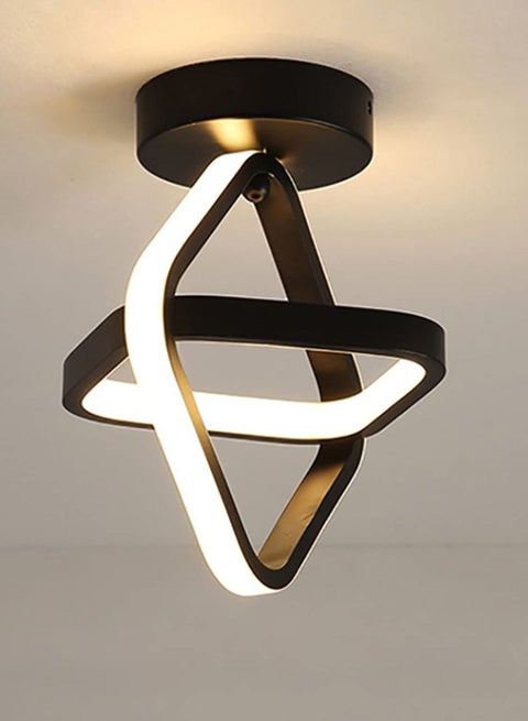 Square Hallway Light, Modern Mini LED Ceiling Light Fixtures, 3 Color Changeable Acrylic Metal LED Ceiling Lamp for Living Room Bedroom Kitchen Office Corridor Lights (3000K-6500K)