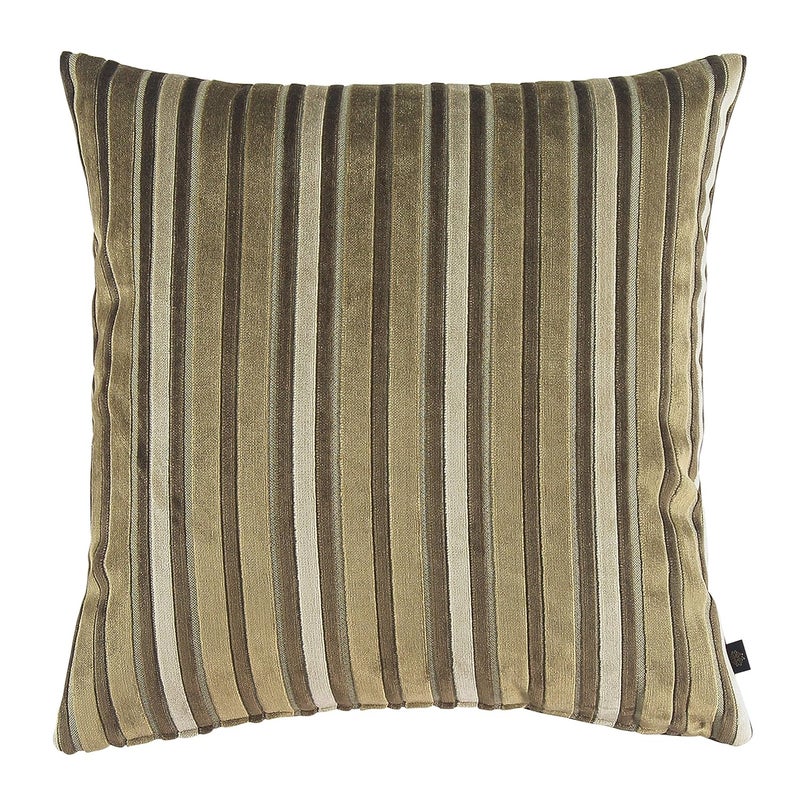 GMF GM Luxury Home Decor Velvet Stripe Square Cushion Cover with Zipper Luxurious Soft Decorative Square Pillow Cover for Living Room Bedroom Home Decor Size 18 x 18 - Image 2