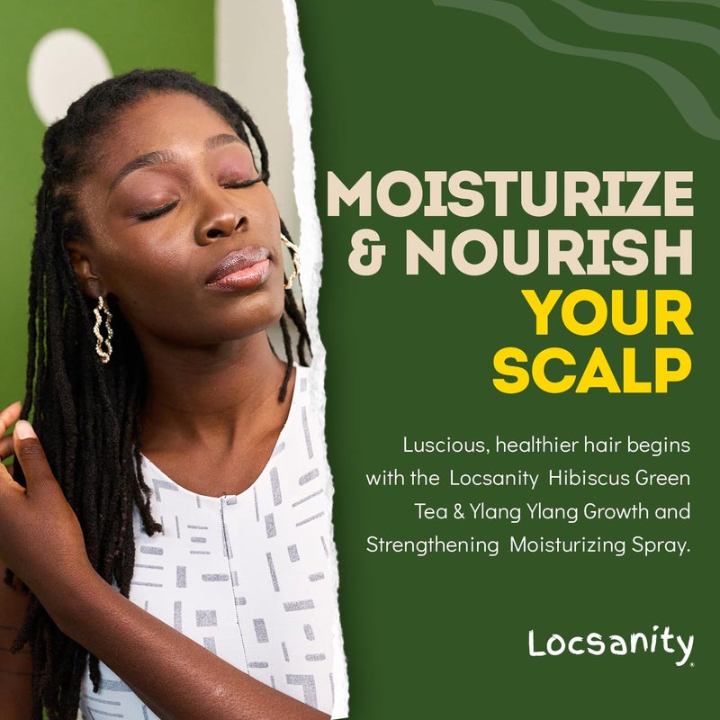 Locsanity Hibiscus Green Tea Hair Growth Spray for Dreadlocks and Loose Hairstyles Hair Care Treatment â€“ Loc Moisturizer for Thicker, Fuller, Longer Hair (8oz) - Image 3