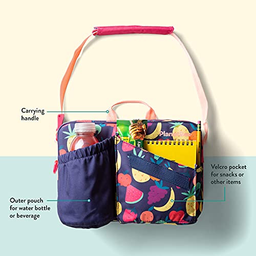 PlanetBox Insulated Lunch Bag Tutti Frutti Edition Carry Bag with Pockets for Water Bottle and Snacks, Durable, Easy to Clean, BPA Free - Image 4