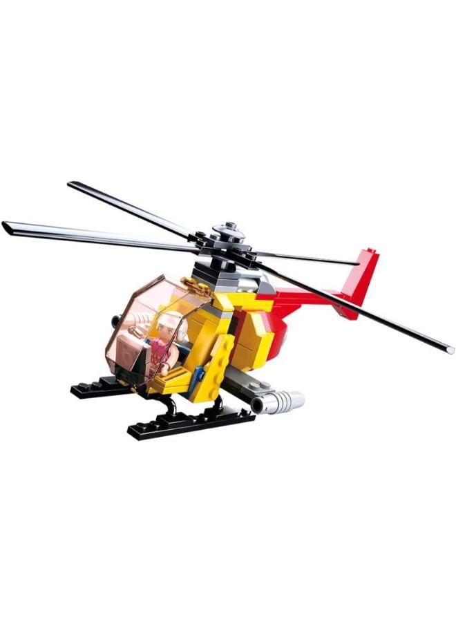 Sluban SL95528 Helicopter (101 Pieces) [M38-B0667a] Plane Building Bricks Playset Kit - Image 1