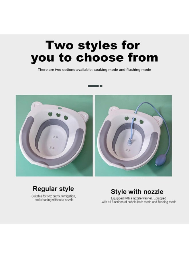 حمام مرحاض قابل للطي – حوض استحمام لعلاج البواسير – مع فلوشر – يناسب معظم المراحيض – مناسب للنساء – تصميم مريح وصحي للجلوس - Image 3