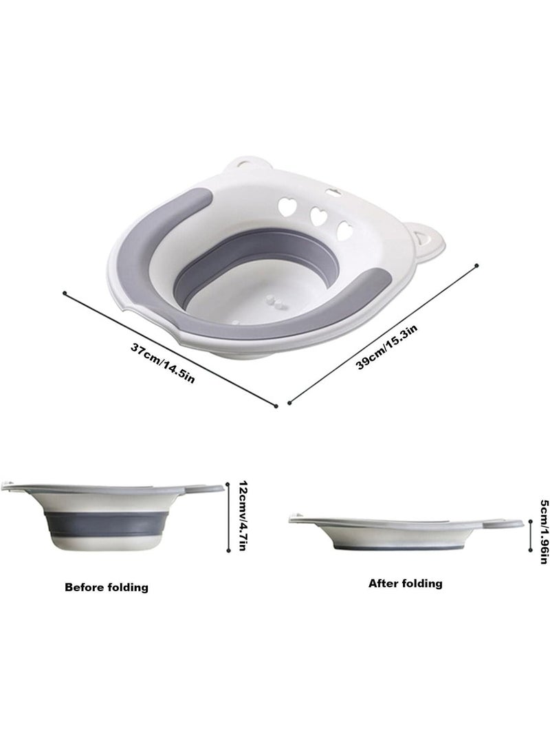 حمام مرحاض قابل للطي – حوض استحمام لعلاج البواسير – مع فلوشر – يناسب معظم المراحيض – مناسب للنساء – تصميم مريح وصحي للجلوس - Image 2