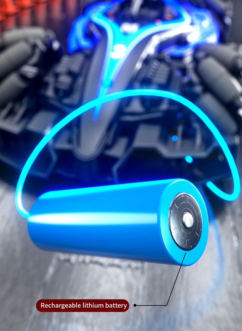 Remote Control Stunt Car, 360° Rotation Spray Drift Off-road Vehicle with Lights Sound 3 Batteries Rechargeable Electric Toy for Kids Boys Girls, Red - Image 4