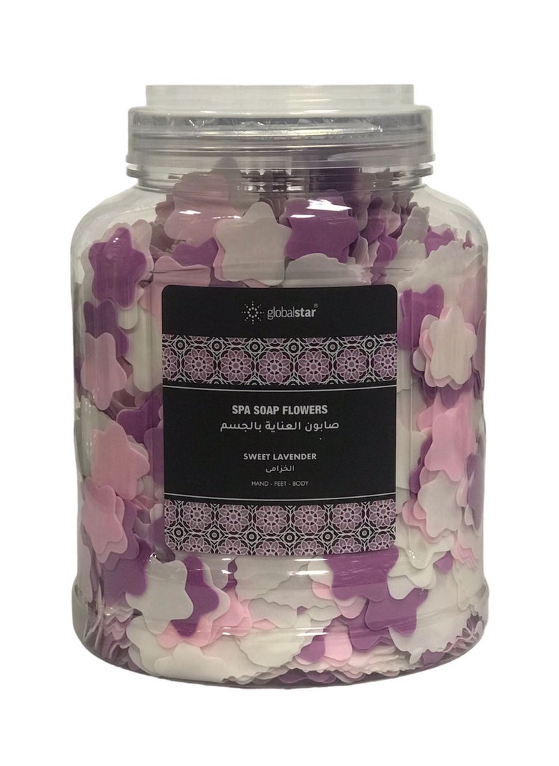 globalstar Globalstar Spa Soap Flowers For Hands, Feet And Body Lavender Scent 220g  - Image 1