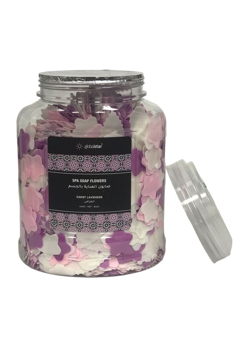 globalstar Globalstar Spa Soap Flowers For Hands, Feet And Body Lavender Scent 220g  - Image 5