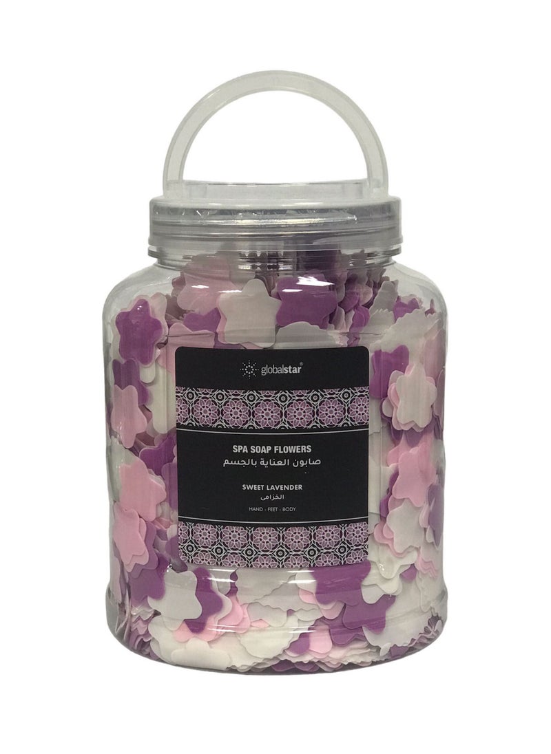 globalstar Globalstar Spa Soap Flowers For Hands, Feet And Body Lavender Scent 220g  - Image 2