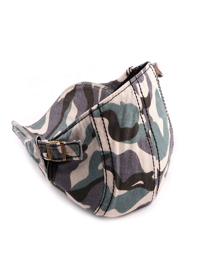 Idopy Men's Army Military Driving Ivy Hat Camouflage Newsboy Flat Cap Cabbie (Red+Grey) - Image 5