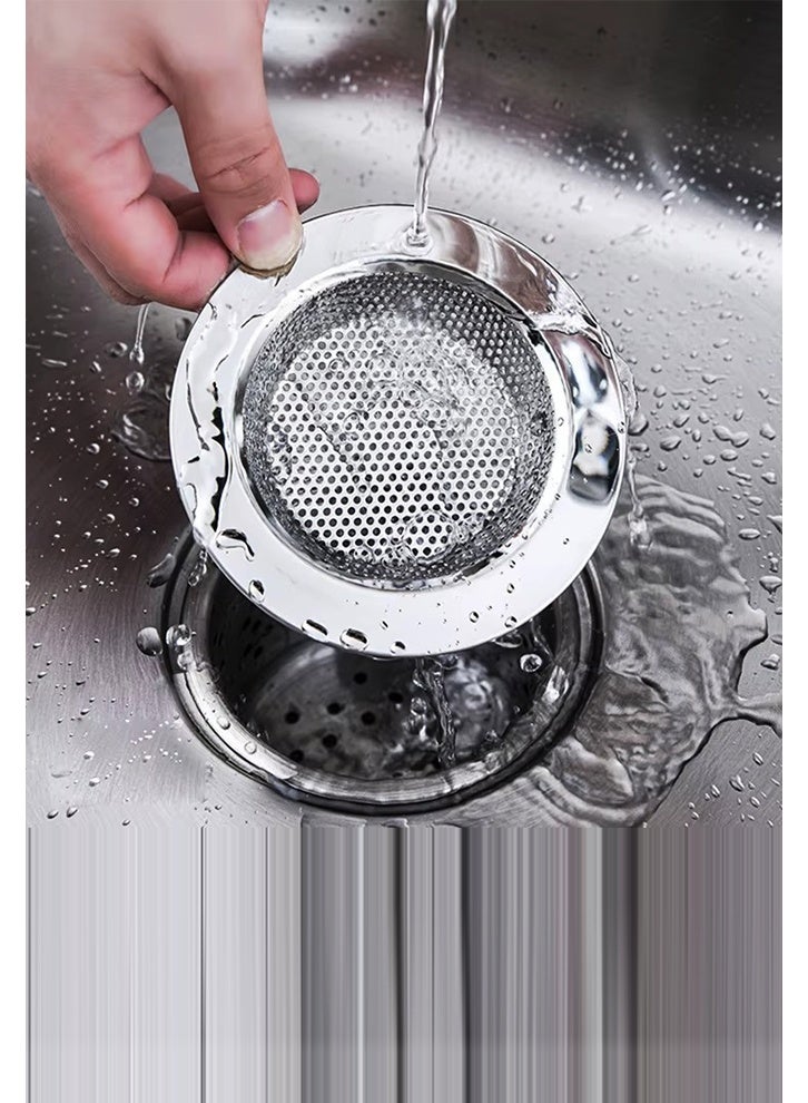 SAKOON 2 Pack Kitchen Sink Strainer Stainless Steel, Stainless Steel Premium Quality  Kitchen Sink Drain Strainer, Sink Strainers for Kitchen Sinks with Large Wide Rim 4.5" Diameter - Image 4