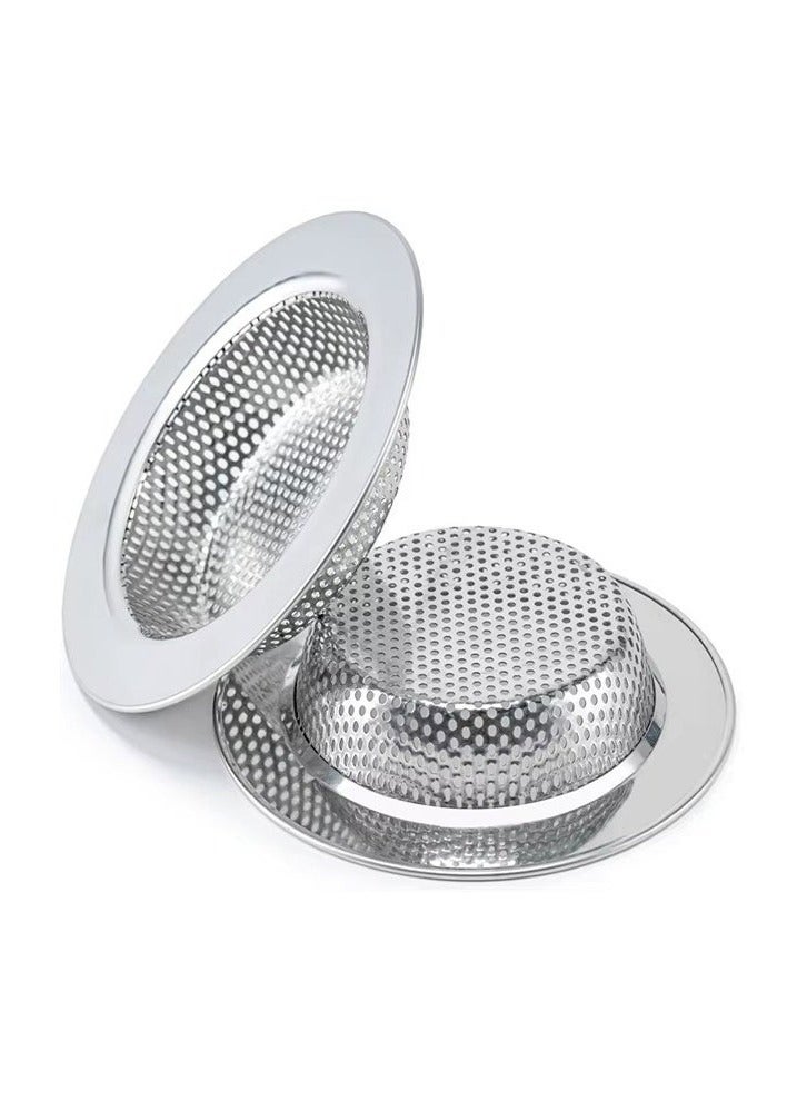 SAKOON 2 Pack Kitchen Sink Strainer Stainless Steel, Stainless Steel Premium Quality  Kitchen Sink Drain Strainer, Sink Strainers for Kitchen Sinks with Large Wide Rim 4.5" Diameter - Image 1