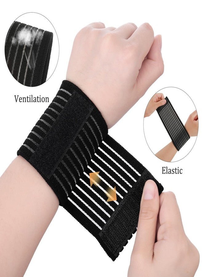 Wanmu 8Pcs Elastic Wrist Support Band, Wrap Breathable Wrist Brace, Adjustable Wrist Strap, Hand Brace Wraps Breathable Wristband for Relieves Wrist Pain Arthritis Tendonitis Sports Use - Image 4