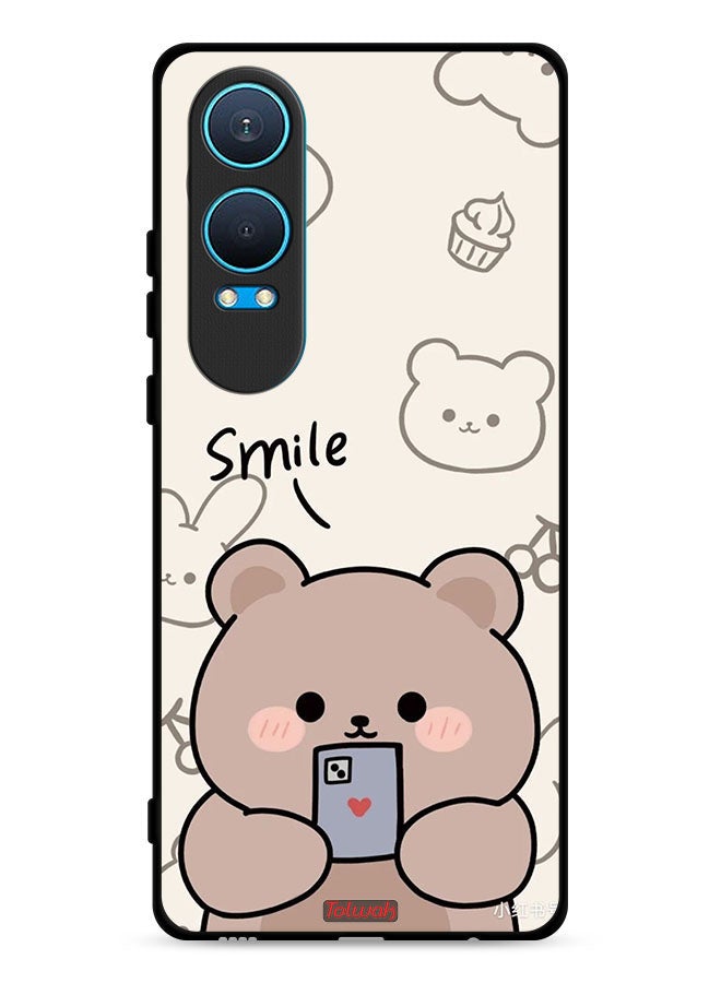 Tolwak OnePlus Nord CE4 Lite 5G Protective Case Cover Smile Bear Art - Image 1