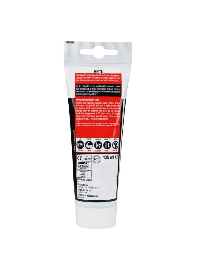 Soudal Fix All High Tack White Tube 125 ML - Image 2