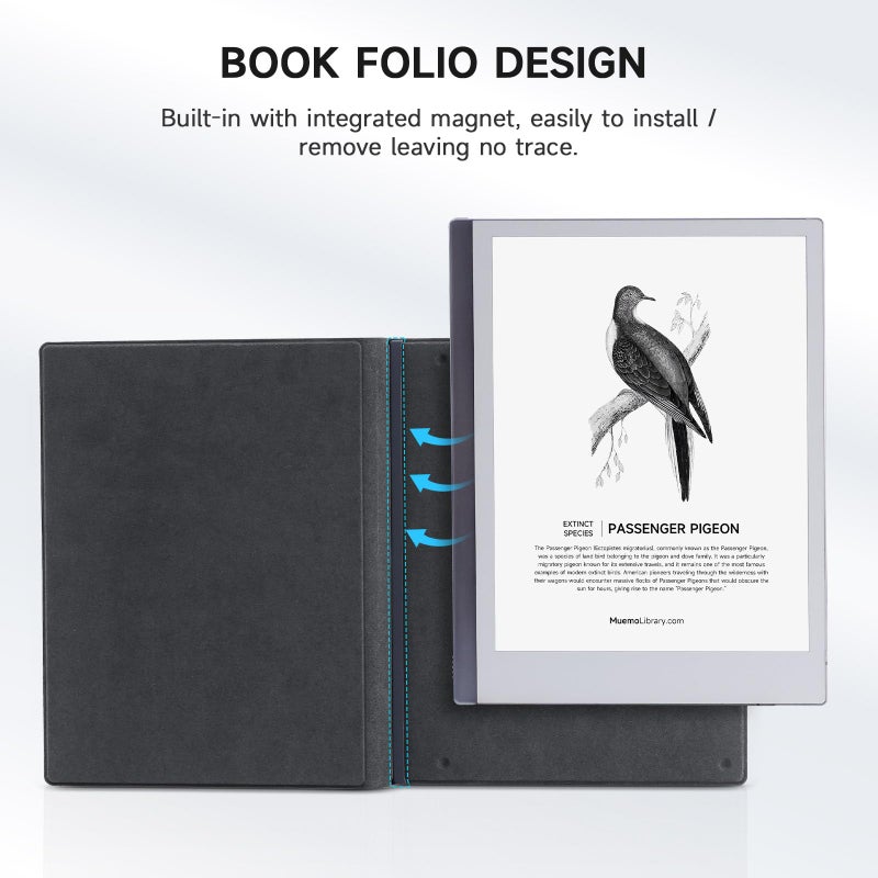 Ayotu Magnetic Folio Case for Remarkable 2 Paper Tablet 10.3" 2020 Released - Program Templates & Replacement Marker Stylus Pen Tips, PU Leather Brown - Image 4