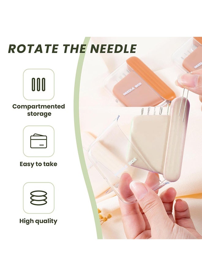 Portable Travel Magnetic Sewing Needles Case,Include 10PCS 5 Size Sewing Sharp Needles,Magnetic Needle Holder,Super Magnetic Mini Needle Storage Box for Hand Sewing Art Crafts(Beige) - Image 3