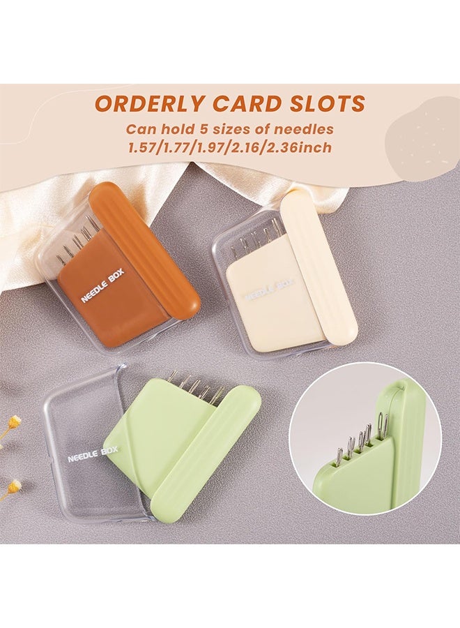 Portable Travel Magnetic Sewing Needles Case,Include 10PCS 5 Size Sewing Sharp Needles,Magnetic Needle Holder,Super Magnetic Mini Needle Storage Box for Hand Sewing Art Crafts(Beige) - Image 4