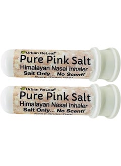 Urban ReLeaf Urban ReLeaf Pure Pink Salt Himalayan Aromatherapy Nasal Inhalers - Set of 2, No Scent. 100% Natural Breathe Fresh Solution! Easy Open Snap Top. Made in USA. No Mess. Pocket Size. 