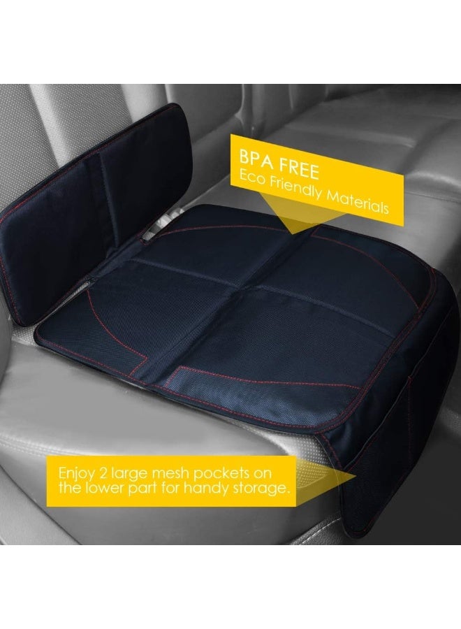 فاسايت Car Seat Protector for Baby Child Car Seats - Auto Seat Cover Mat, Protective Non-Slip Waterproof Car Seat Cover Pad with Mesh Pockets (2 Pack) - Image 4