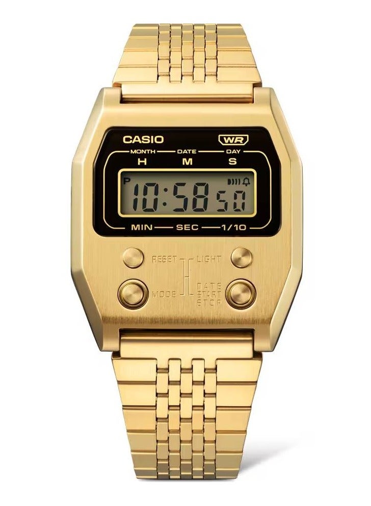 CASIO Vintage Digital Stainless Steel Unisex Watch A1100G-1DF - Image 2