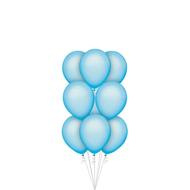 flavouredlove Colorful Metallic HD Party Balloons for Birthday Anniversary Baby Shower (Pack of 25, Light Blue) - Image 5