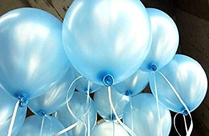 flavouredlove Colorful Metallic HD Party Balloons for Birthday Anniversary Baby Shower (Pack of 25, Light Blue) - Image 2