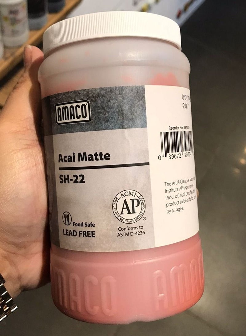 Amaco Shino Glaze SH-22 Acai Matte High Fire for Pottery and Ceramic - Image 2