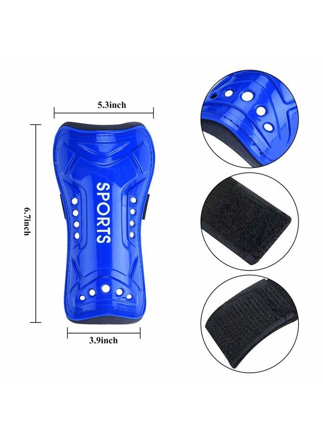Haploon Shin Guards Soccer Football Shin Pads Protector Calf Protective Gear for 5-12 Old Kids, Teenagers, Boys, Girls, with 2 Pair Long Sleeve Soccer Socks - Image 2