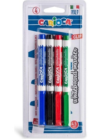 carioca 42878 Whiteboard Marker with Blister 4 Colors 4.5 mm 