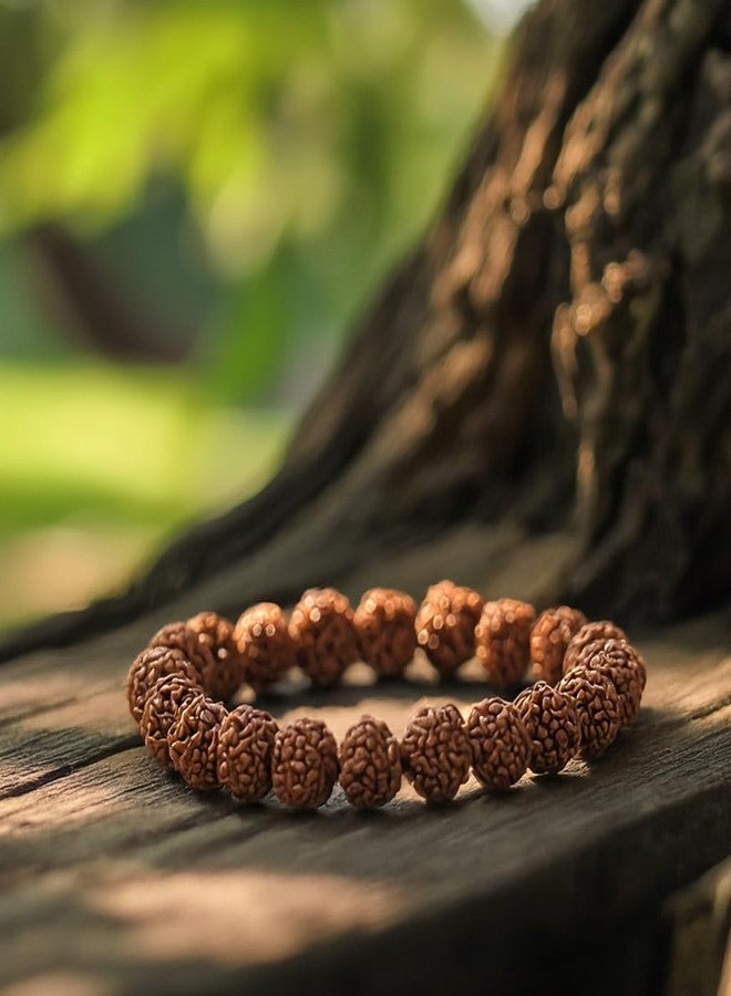 Astrotalk 5 Mukhi Rudraksha Bracelet | Spiritual Essence of Focus & Growth | Natural original Rudraksha Beads | Astrology Unisex Bracelet for Men & Women - Image 2