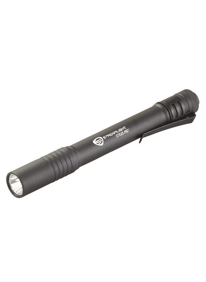 Streamlight 66118 Stylus Pro 100-Lumen Penlight with 2 AAA Alkaline Batteries, Black - Image 1