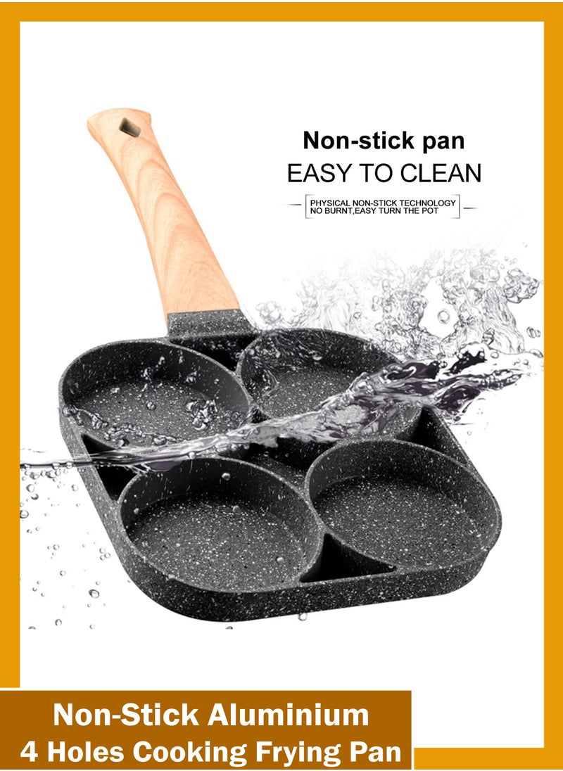 Toshionics - Nonstick Aluminum Anti Scalding Handle Skillet Unique Shaped Breakfast Cooking Frying Pan for Cooking Pancakes Eggs Poacher Saucepan for Gas Induction Cooktops - Image 1