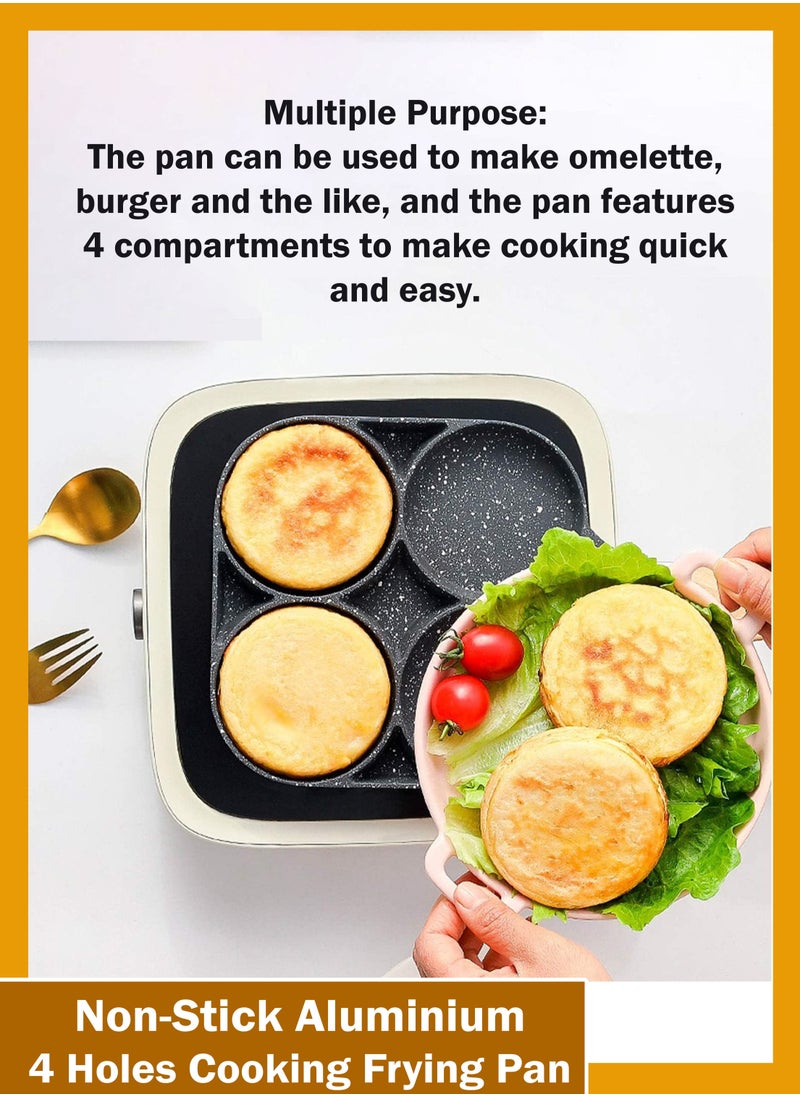 Toshionics - Nonstick Aluminum Anti Scalding Handle Skillet Unique Shaped Breakfast Cooking Frying Pan for Cooking Pancakes Eggs Poacher Saucepan for Gas Induction Cooktops - Image 1