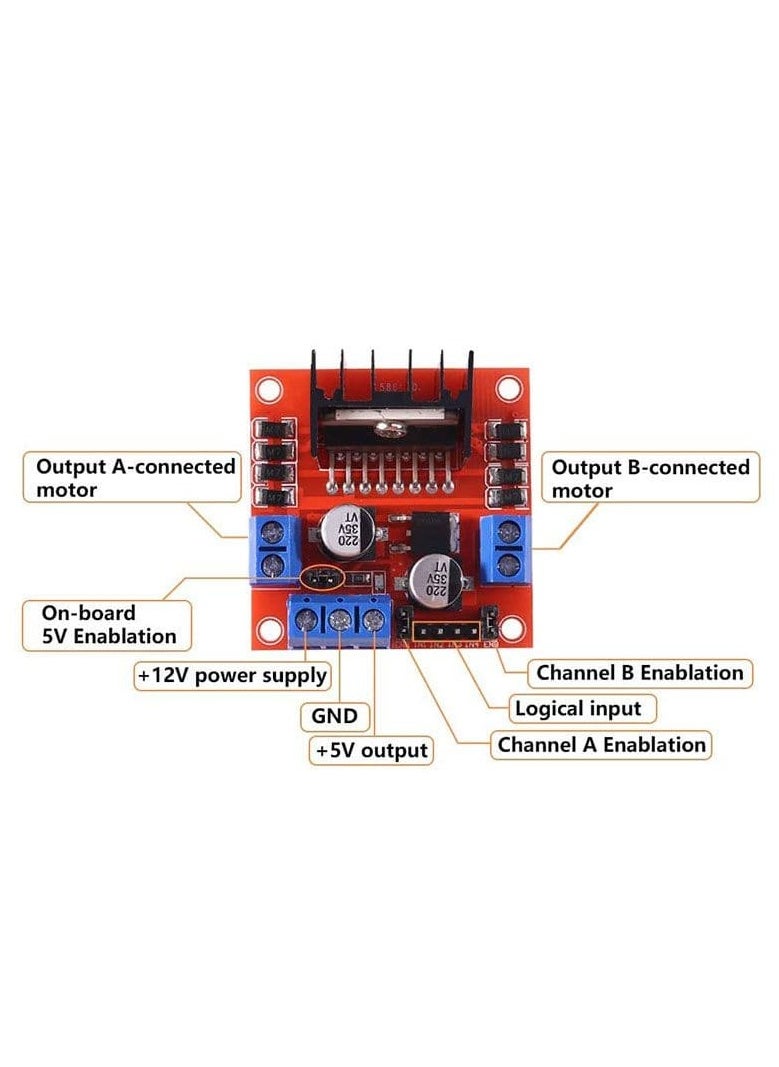 Generic - L298N Motor Driver Module Dual H Bridge Controller Board for DC Stepper Motors - Image 1