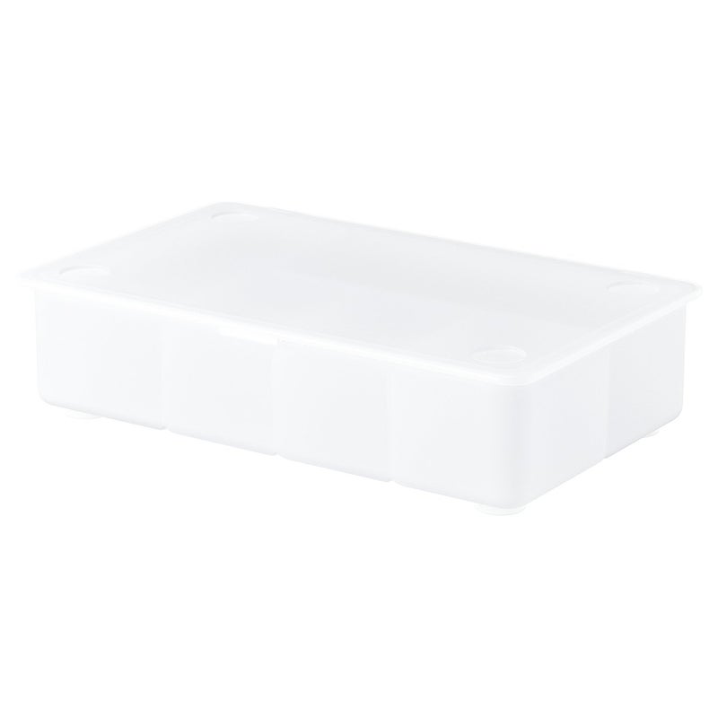 Baitique Stackable Storage Box with Lid, Transparent, 34x21 cm - Image 1