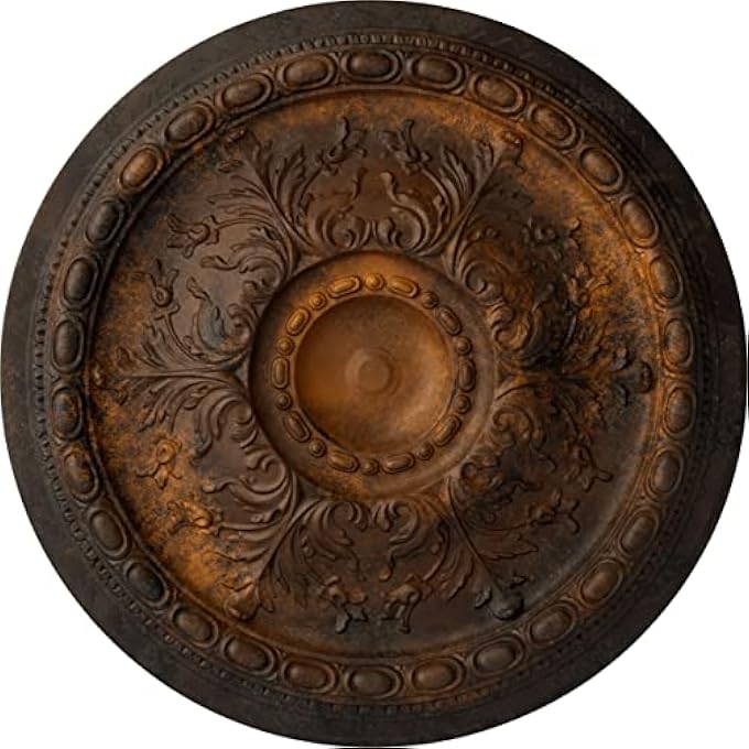 CM28STRUS STOCKPORT CEILING MEDALLION, 28"OD X 2 3/4"P (FITS CANOPIES UP TO 6 1/4"), HAND-PAINTED RUST - Image 1