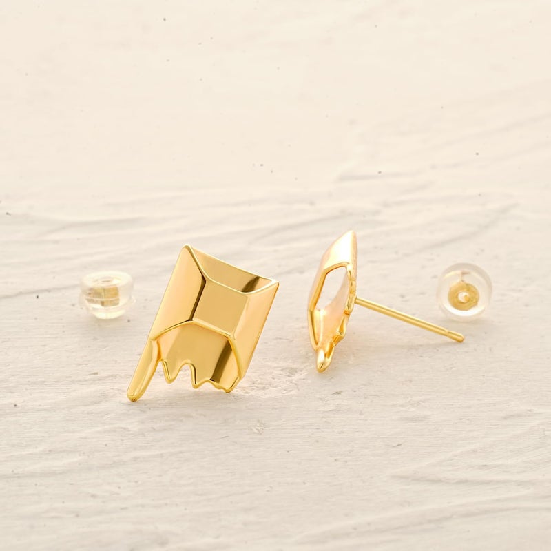 MYEARS Women Earrings Gold Stud 14K Small Simple Hypoallergenic Everyday Jewelry - Image 2