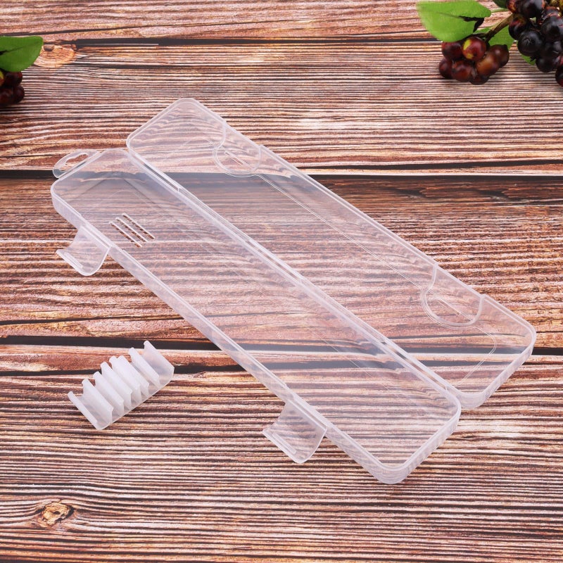 OriGlam Transparent Tableware Storage Case, Portable Flatware Utensil Box, Clear Cutlery Organziers Container for Spoon Fork Chopsticks for Travel Camping Picnic (B) - Image 2
