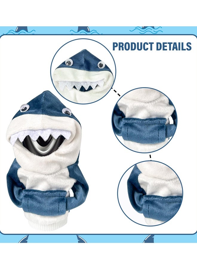 هودي Shark Gear Shift - سهل التركيب والإزالة، هوديي شيفتر رائع لمعظم محولات السيارات، هوديي من القماش الناعم بمقبض التحول للإكسسوارات الداخلية العالمية للسيارات - Image 3