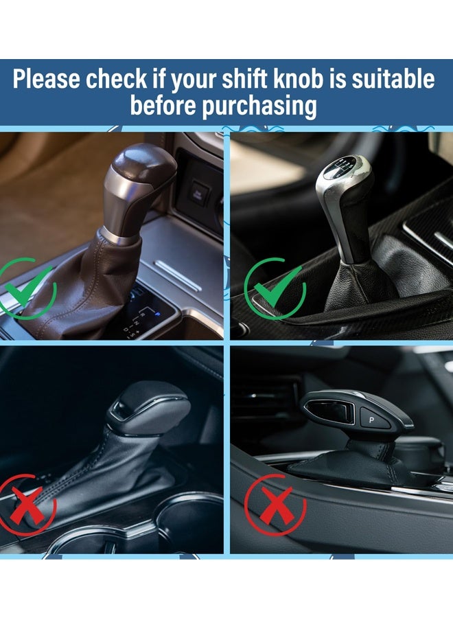 هودي Shark Gear Shift - سهل التركيب والإزالة، هوديي شيفتر رائع لمعظم محولات السيارات، هوديي من القماش الناعم بمقبض التحول للإكسسوارات الداخلية العالمية للسيارات - Image 4