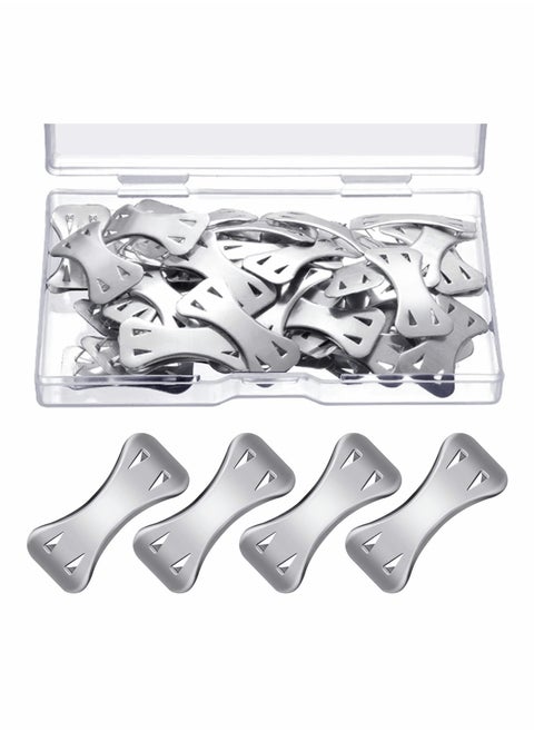 Bandage Wrap Clips, 100 Pcs Aluminum Clips Pins Elastic Metal Replacement Compression Crepe Clamp Butterfly Clasps Secure Fastener for Various Types Bandages