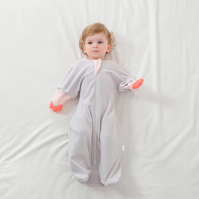 Newborn Baby Anti-Jump Swaddle Sleeping Bag Autumn and Winter Thick Baby Surrender Style Anti-Kick Quilt Artifact All Year Round Leg Wrap - Image 4