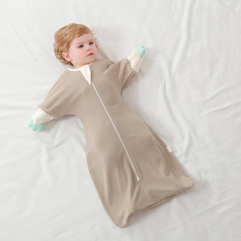 Newborn Baby Anti-Jump Swaddle Sleeping Bag Autumn and Winter Thick Baby Surrender Style Anti-Kick Quilt Artifact All Year Round Leg Wrap - Image 5